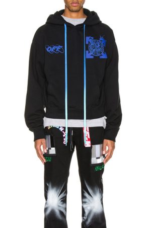 OFF-WHITE Wizard & Cat Hoodie in Black OFF-WHITE Wizard & Cat Hoodie in Black