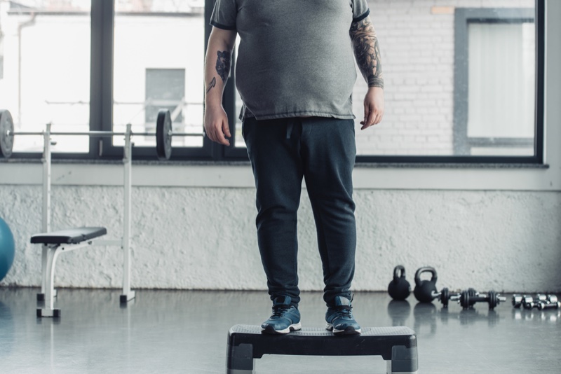 Overweight Man Gym Overweight Man Gym