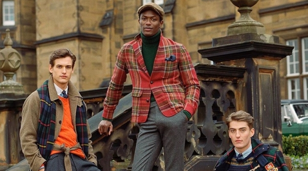Models Jegor Venned, Hamid Onifade, and Angus Eaton travel to Scotland in POLO Ralph Lauren's fall-winter 2019 collection.