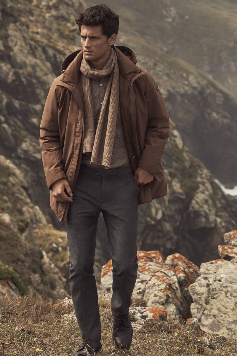 Garrett Neff stars in Pedro del Hierro's winter 2019 campaign.