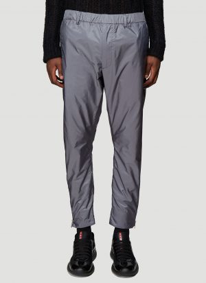 Prada Side-Zip Nylon Pants in Grey size XL Prada Side-Zip Nylon Pants in Grey size XL