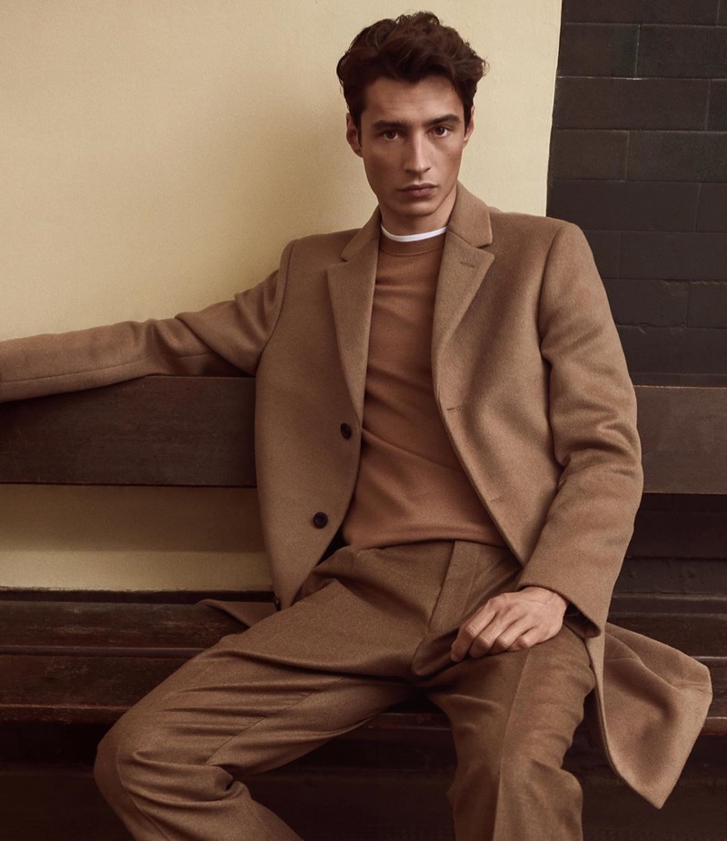 Adrien Sahores fronts Reiss' fall-winter 2019 campaign.