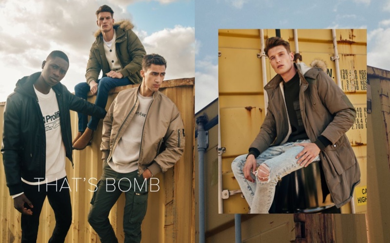 Making a case for the bomber jacket, Junior Choi, John Todd, and Alessio Pozzi connect with River Island for fall.