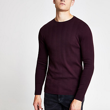river island ribbed t shirt