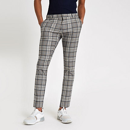 mens gray checkered pants