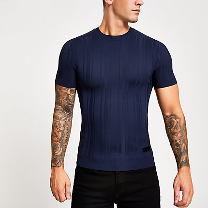 river island muscle fit t shirt