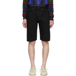 Saint Laurent Black Denim Bermuda Shorts Saint Laurent Black Denim Bermuda Shorts