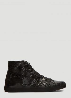 Saint Laurent Embroidered Bedford Sneakers in Black size EU - 44 Saint Laurent Embroidered Bedford Sneakers in Black size EU - 44