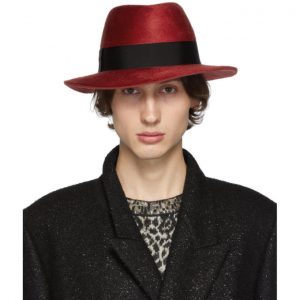 Saint Laurent Red Felt Fedora Saint Laurent Red Felt Fedora