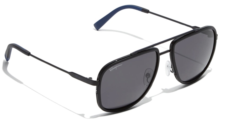 Salvatore Ferragamo Metal Navigator Frame Sunglasses