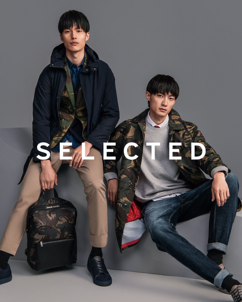 Models Dae Na and Ni Hao star in Selected China's fall-winter 2019 campaign.