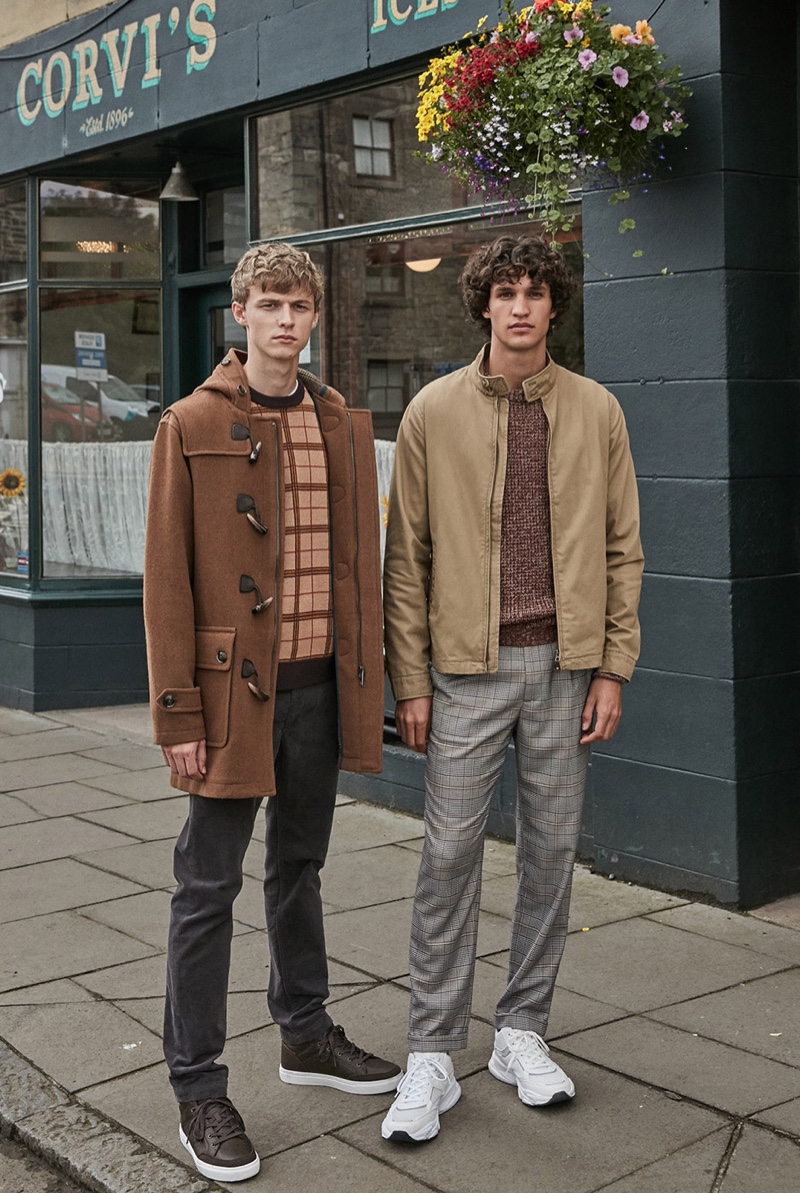 Models Max Barczak and Francisco Henriques star in Sfera's fall 2019 campaign.