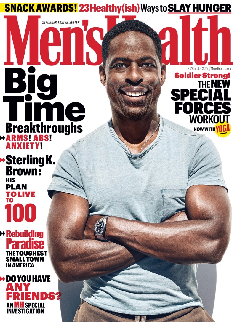 Sterling K. Brown covers the November 2019 issue of Men's Health.