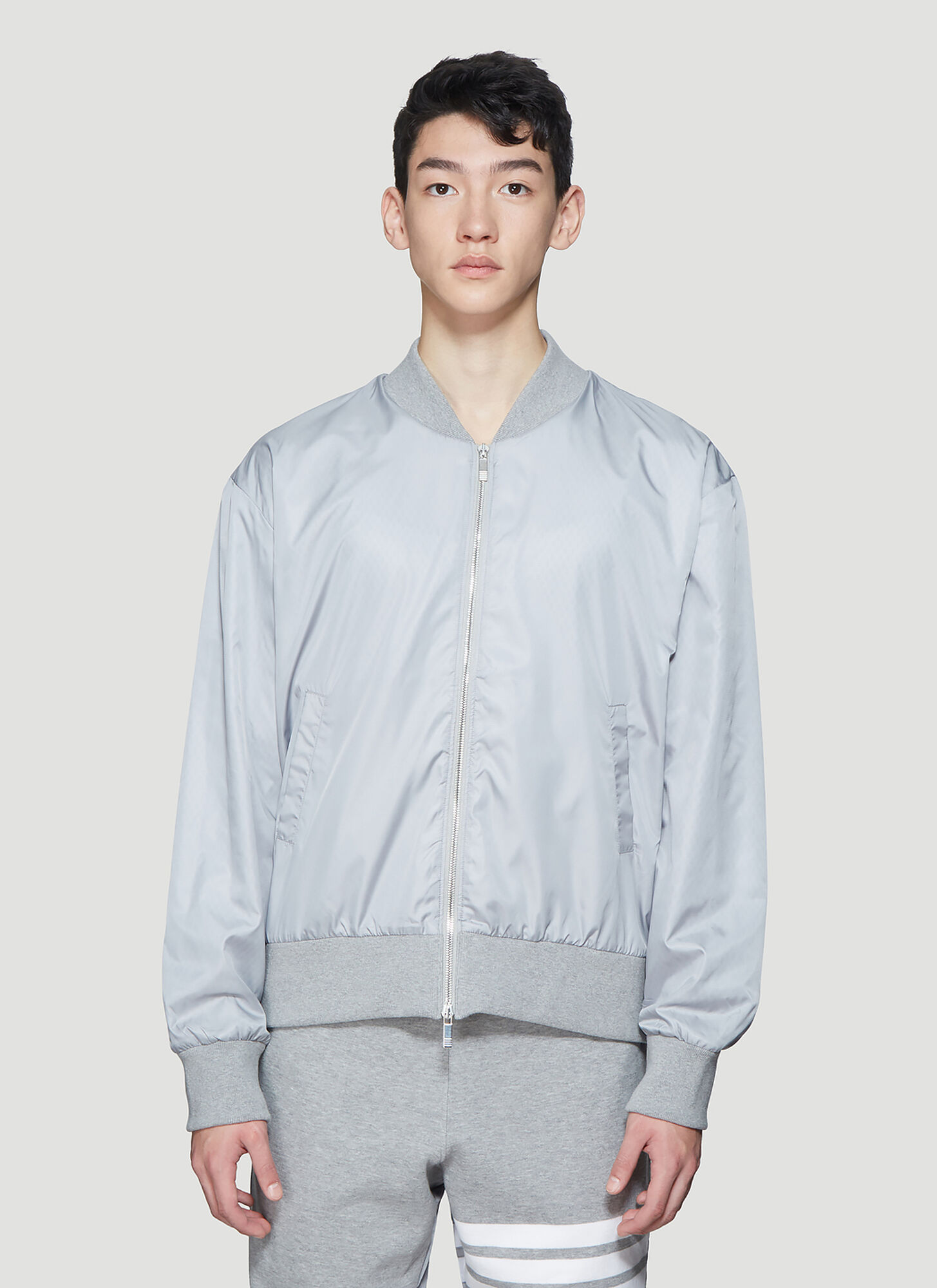 Thom Browne Lightweight Bomber Jacket in Grey size JPN – 1 | The ...