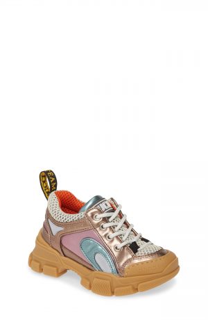 Toddler Gucci Flashtrek Sneaker, Size 4US / 20EU - Metallic Toddler Gucci Flashtrek Sneaker, Size 4US / 20EU - Metallic