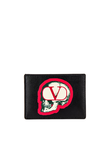Valentino Card Holder in Black | The Fashionisto