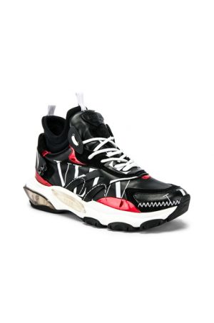 Valentino Hi-Top Logo Sneaker in Black Valentino Hi-Top Logo Sneaker in Black
