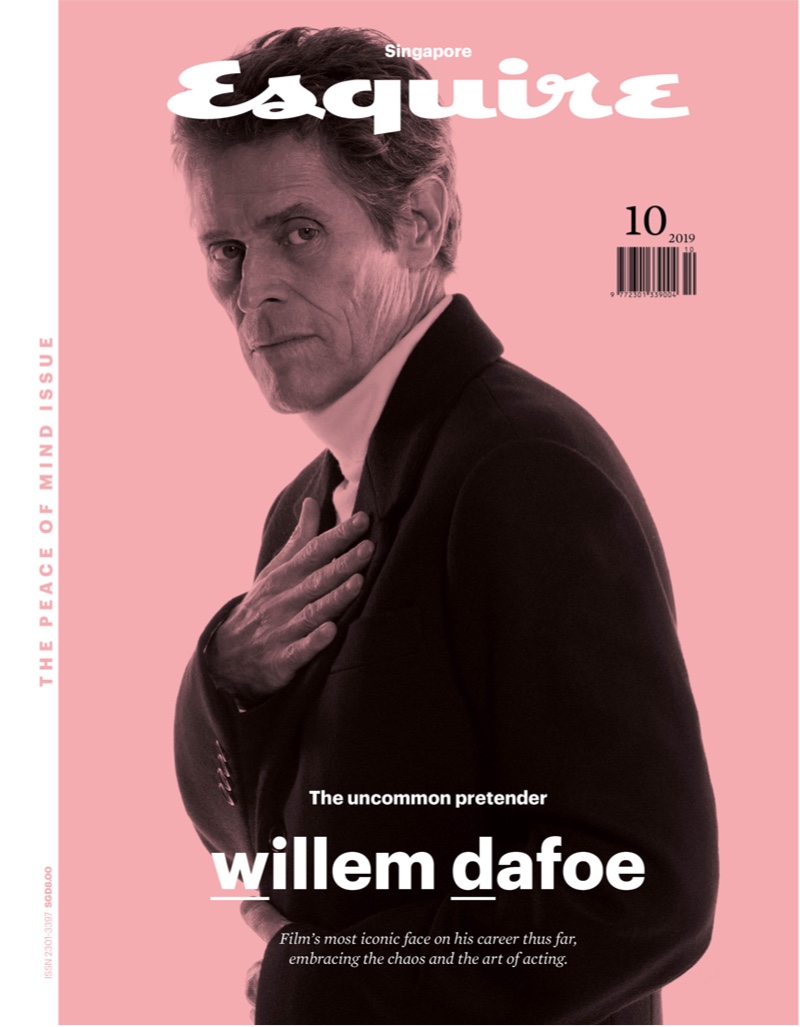 Willem Dafoe covers the October 2019 issue of Esquire Singapore.