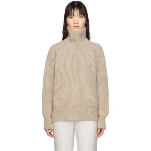 AMI Alexandre Mattiussi Beige Bulky Wool Sweater AMI Alexandre Mattiussi Beige Bulky Wool Sweater