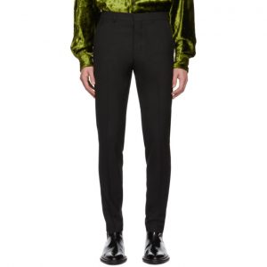 AMI Alexandre Mattiussi Black Cigarette Trousers AMI Alexandre Mattiussi Black Cigarette Trousers