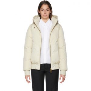 AMI Alexandre Mattiussi Off-White Down Hooded Jacket AMI Alexandre Mattiussi Off-White Down Hooded Jacket