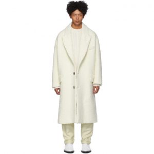 AMI Alexandre Mattiussi Off-White Oversized Coat AMI Alexandre Mattiussi Off-White Oversized Coat