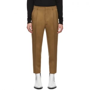 AMI Alexandre Mattiussi Tan High-Waisted Trousers AMI Alexandre Mattiussi Tan High-Waisted Trousers
