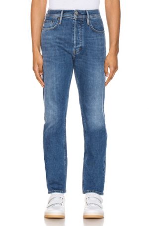 Acne Studios River Mid Blue 5 Pocket Denim Jeans in Denim Medium Acne Studios River Mid Blue 5 Pocket Denim Jeans in Denim Medium