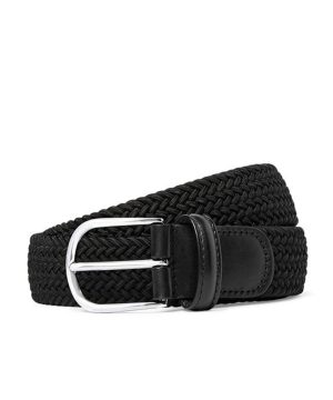 Anderson's Solid Woven Elastic Belt in Black Anderson's Solid Woven Elastic Belt in Black