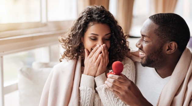 How to Buy the Right Engagement Ring for That Special Someone Black Couple Engagement Ring Proposal