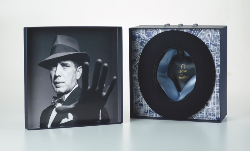 A picture of the Bogart by Borsalino Cut 3 hat in its special packaging.