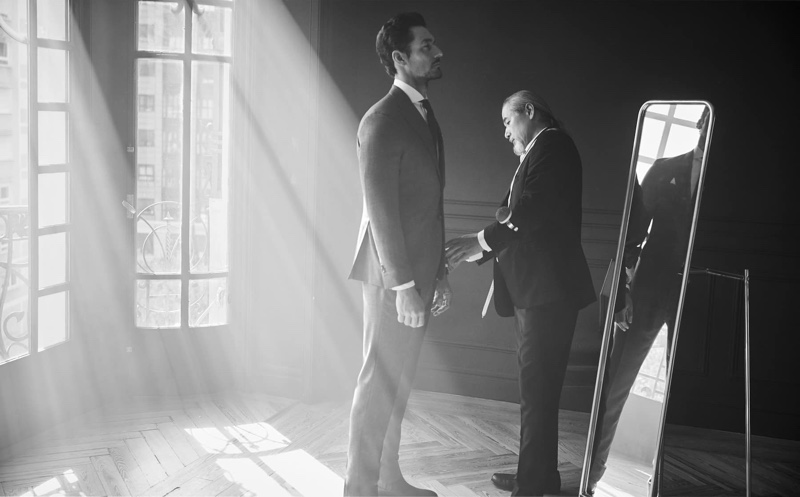 British model David Gandy connects with Massimo Dutti to showcase its Personal Tailoring.
