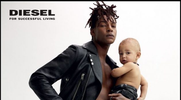 Ty, Martin & Samuel Don Velvet Denim for Diesel Fall '19 Campaign Ty Ogunkoya fronts Diesel's fall-winter 2019 Velvet Denim campaign.
