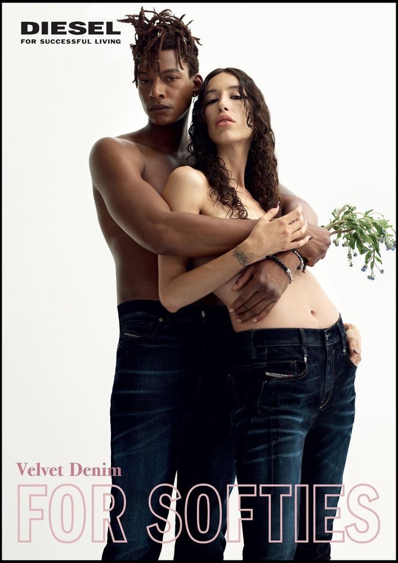 Models Ty Ogunkoya and Besa Tafari front Diesel's fall-winter 2019 Velvet Denim campaign.