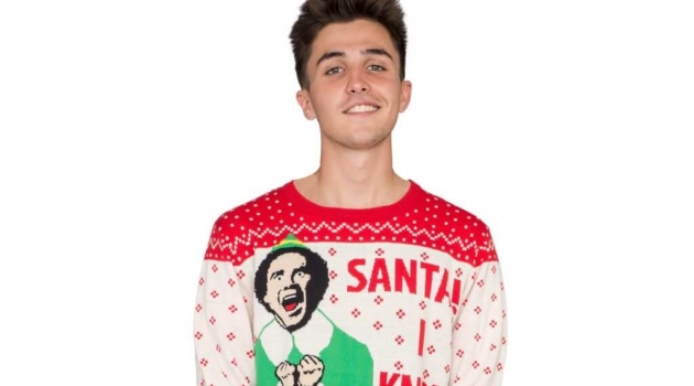 Embrace the Holiday Spirit with Ugly Christmas Sweaters Elf Buddy "Santa I Know Him" Ugly Christmas Sweater