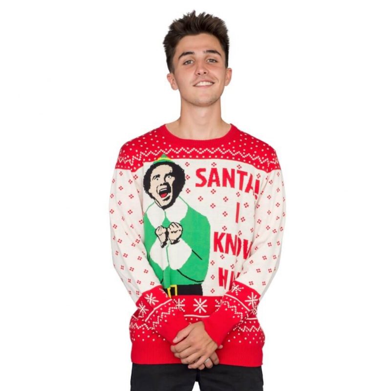 Elf Buddy "Santa I Know Him" Ugly Christmas Sweater