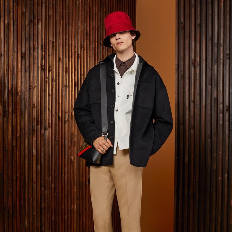 Liam Kelly sports a resort 2020 men's look from Fendi.