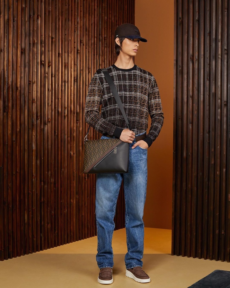 Going casual, Yang Hao wears a look from Fendi's resort 2020 collection.