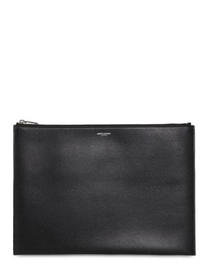 Grained Leather Zipped A4 Pouch Grained Leather Zipped A4 Pouch