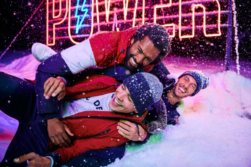 Models Thiago Santos, Gonçalo Pinto, and Federico Cola star in Jules' Christmas 2019 campaign.