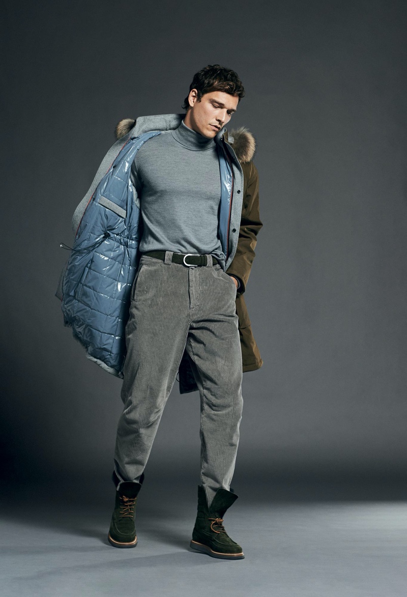 Top model Alexandre Cunha rocks a covetable fall-winter 2019 look from Kiton.