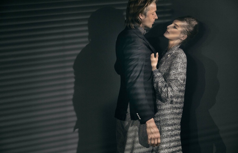 Lucio Gelsi captures models Joel Frampton and Annie Tice in retro-inspired styles for Lardini.