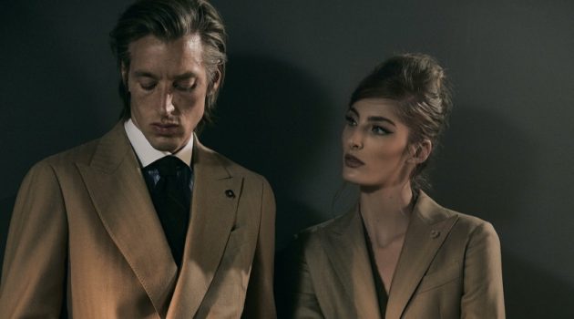 Joel Frampton Joins the Lardini Woman in 'Obsession' Models Joel Frampton and Annie Tice come together for Lardini's fall-winter 2019 campaign entitled "Obsession."
