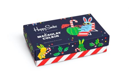 Macaulay Culkin Spreads the Holiday Spirit with Happy Socks Collaboration