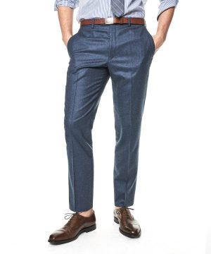 Made In The USA Sutton Wool Flannel Suit Trouser In Petrol Made In The USA Sutton Wool Flannel Suit Trouser In Petrol