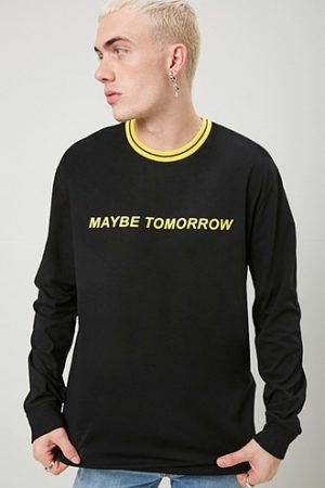 Maybe Tomorrow Graphic Tee at Forever 21 , Black/yellow Maybe Tomorrow Graphic Tee at Forever 21 , Black/yellow