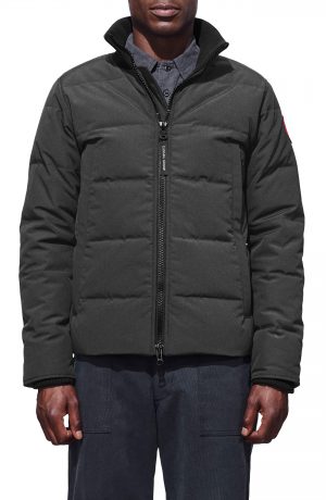 Men's Canada Goose 'Woolford' Slim Fit Down Bomber Jacket, Size Small - Grey Men's Canada Goose 'Woolford' Slim Fit Down Bomber Jacket, Size Small - Grey