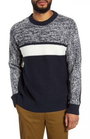 Men's Club Monaco Slim Fit Fisherman Sweater, Size Small - Blue Men's Club Monaco Slim Fit Fisherman Sweater, Size Small - Blue
