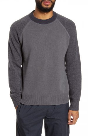 Men's Club Monaco Slim Fit Garment Dye Sweater, Size Small - Grey Men's Club Monaco Slim Fit Garment Dye Sweater, Size Small - Grey