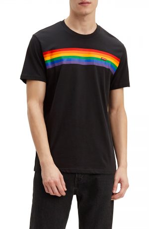 Men's Levi's Pride Pieced Rainbow T-Shirt, Size Large - Black Men's Levi's Pride Pieced Rainbow T-Shirt, Size Large - Black